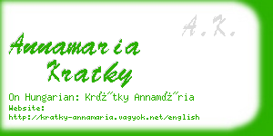 annamaria kratky business card